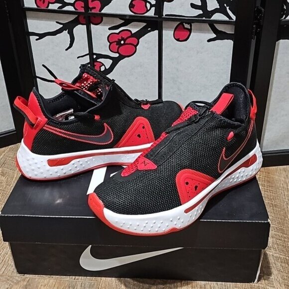 Nike PG 4 Red Black White Shoes Size 5.5 New - Picture 5 of 8